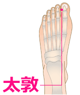 美容健康ツボ道場 | 大敦(たいとん)の場所